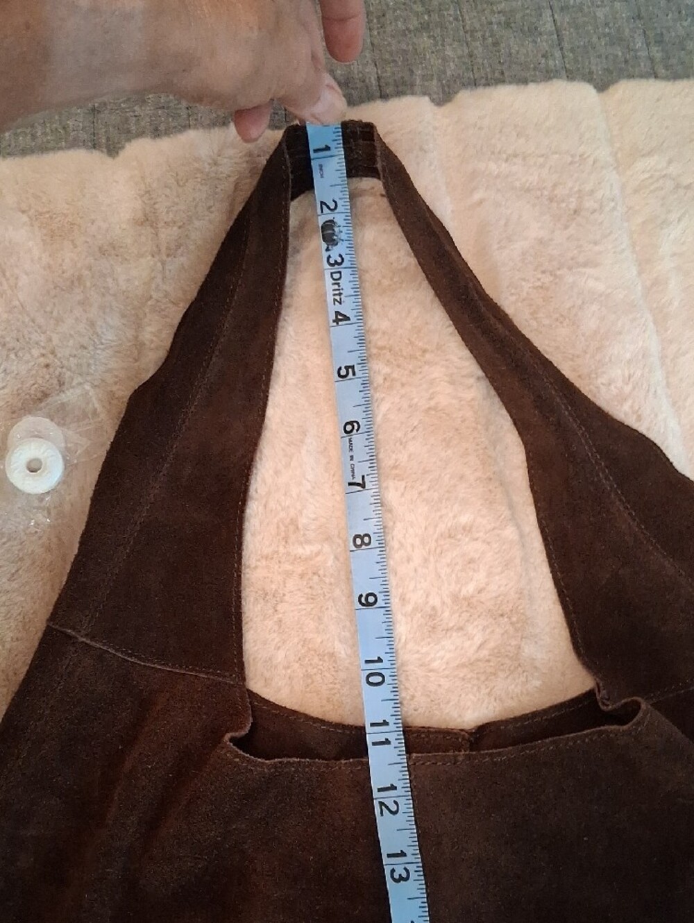 Haute Hippie Dark Brown Large Suede Hobo Bag - Picture 8 of 9